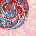 Abstract bright background with spiral