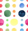 Abstract bright beautiful artistic wonderful bright blue, navy, turquoise, green, herbal, red, pink, yellow, orange circles patter