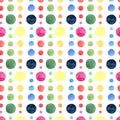 Abstract bright beautiful artistic wonderful bright blue, navy, turquoise, green, herbal, red, pink, yellow, orange circles patter Royalty Free Stock Photo