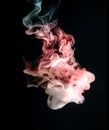 Abstract bright and beautiful color smoke colorful on black back Royalty Free Stock Photo