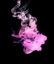 Abstract bright and beautiful color smoke colorful on black back Royalty Free Stock Photo