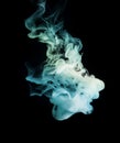 Abstract bright and beautiful color smoke colorful on black back Royalty Free Stock Photo