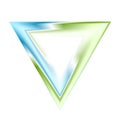 Abstract bright blue green tech triangle logo Royalty Free Stock Photo