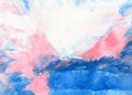 Abstract bright bluish-pink with white splashes Horizontal grunge background, Textured art banner. Royalty Free Stock Photo