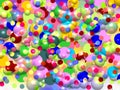 Abstract bright blurred bubbles playful colorful background, vivid colors Royalty Free Stock Photo