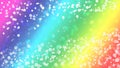 Abstract Bright Bokeh and Sparkles in Rainbow Colors Background Royalty Free Stock Photo