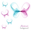 Abstract butterfly bright pink and blue on a white background Royalty Free Stock Photo