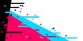 Abstract bright color background with glitch effect. Modern horizontal banner with empty space for text. Vector EPS 10