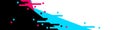 Abstract bright color background with glitch effect. Modern horizontal banner with empty space for text. Vector EPS 10