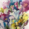 Abstract bright colored decorative background . Floral pattern handmade . Beautiful tender romantic iris flower