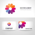 Abstract bright colorful communication logotype