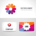 Abstract bright colorful communication logotype