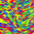 Abstract bright and colorful flow of particles in space in the form of sea waves. Royalty Free Stock Photo