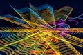 Abstract of Bright, Colorful Light Streaks