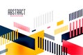 Abstract bright colorful modern trendy banner composition