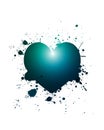 Abstract bright dark heart Royalty Free Stock Photo