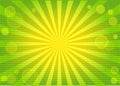 Abstract bright green background with rays