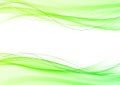 Abstract bright modern green elegant graphic swoosh speed wave b