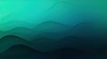 Abstract bright motion wavy lines. Dark green black curves gradient. Futuristic and elegant background