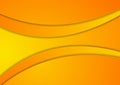 Abstract bright orange corporate wavy background