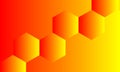Abstract bright orange  yellow colors Hexagonal Background. Vector Illustration. Royalty Free Stock Photo