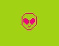 Abstract bright pink alien logo icon for your company