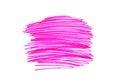 Abstract bright pink free hand drawn texture on white