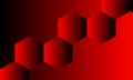 Abstract bright Red  black colors Hexagonal Background. Vector Illustration. Royalty Free Stock Photo