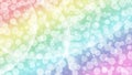 Abstract Bright Sparkles, Curves and Blurred Bokeh in Rainbow Pastel Colors Background Royalty Free Stock Photo