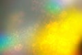 Abstract bright spring or summer landscape texture with natural green bokeh lights and yellow circular lights with sunshine. Royalty Free Stock Photo
