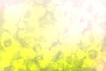 Abstract bright spring or summer landscape texture with natural green bokeh lights and yellow circular lights with sunshine and Royalty Free Stock Photo