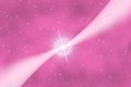 Abstract Bright Star and Blurred Curves in Pink Background