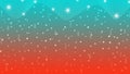 Abstract Bright Stars, Lights, Sparkles, Confetti and Ribbons in Red and Cyan Background Royalty Free Stock Photo
