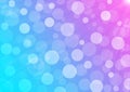 Abstract Bright Sunshine, Bubbles and Bokeh in Blue, Purple and Pink Gradient Background Royalty Free Stock Photo