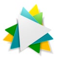Abstract bright triangle logo design