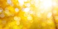 Abstract bright yellow defocused image. Optical bokeh patterns Royalty Free Stock Photo