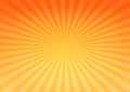 Abstract bright Yellow Orange gradient rays background. Vector EPS 10, cmyk Royalty Free Stock Photo