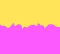 Abstract bright yellow and pink color melt drop and curve line pattern sweet cool gradient minimalist background