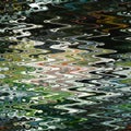 Abstract bright zigzag pattern with waves. Artistic image processing created by photo of lotus flower or waterlily. Beautiful mult