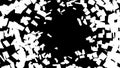 Abstract broken glass pattern: White pieces over black Royalty Free Stock Photo