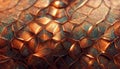 Abstract bronze copper metal background. Artistic grunge metallic surface design