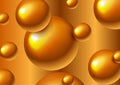 Abstract bronze futuristic 3d spheres geometric background
