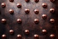 Abstract bronze metal rivets grunge style pattern