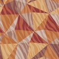 Abstract brown animal exotic pattern in patchwork style. Royalty Free Stock Photo