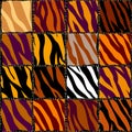 Abstract brown animal exotic pattern in patchwork style. Royalty Free Stock Photo