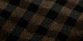 Abstract Brown and Black Diagonal Plaid Fabric Texture Background Royalty Free Stock Photo