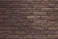 Abstract brown brick wall texture for wallpaper design. Brick wall grunge background. Wall cement texture. Dark stone background. Royalty Free Stock Photo