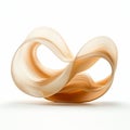 Abstract Brown Colored Design: Fluid Organic Form With Bamboo Ribbons