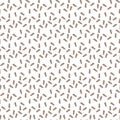 Abstract brown pattern. Short dashes of different sizes. Vector graphics Doodle seamless.