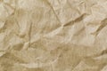 Abstract brown recycle crumpled paper for background : crease of